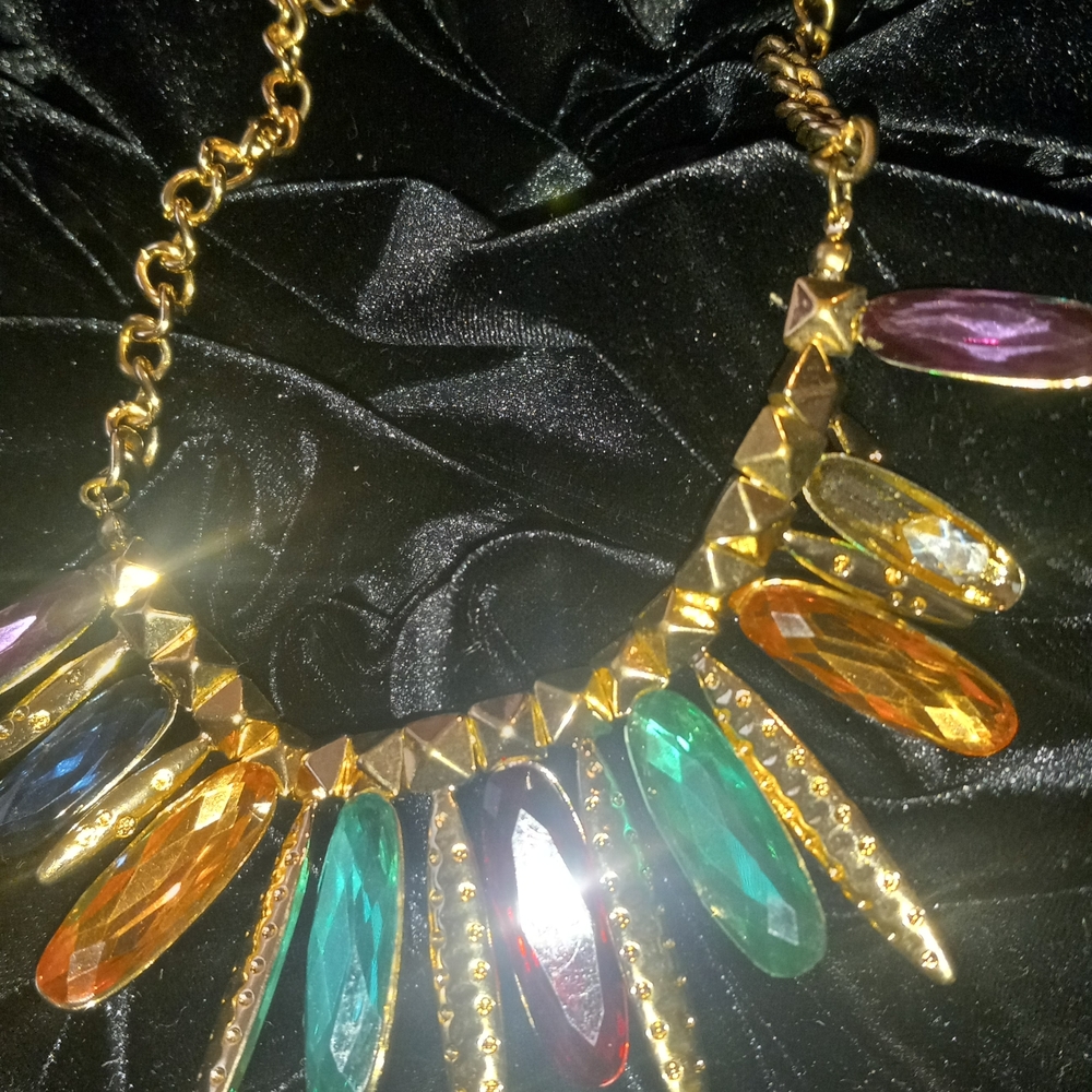 Gold Multicolor  Statement Necklace - Women Jewelry Bohemian
